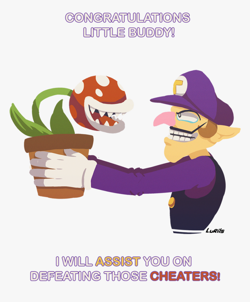 Waluigi And Piranha Plant, HD Png Download, Free Download