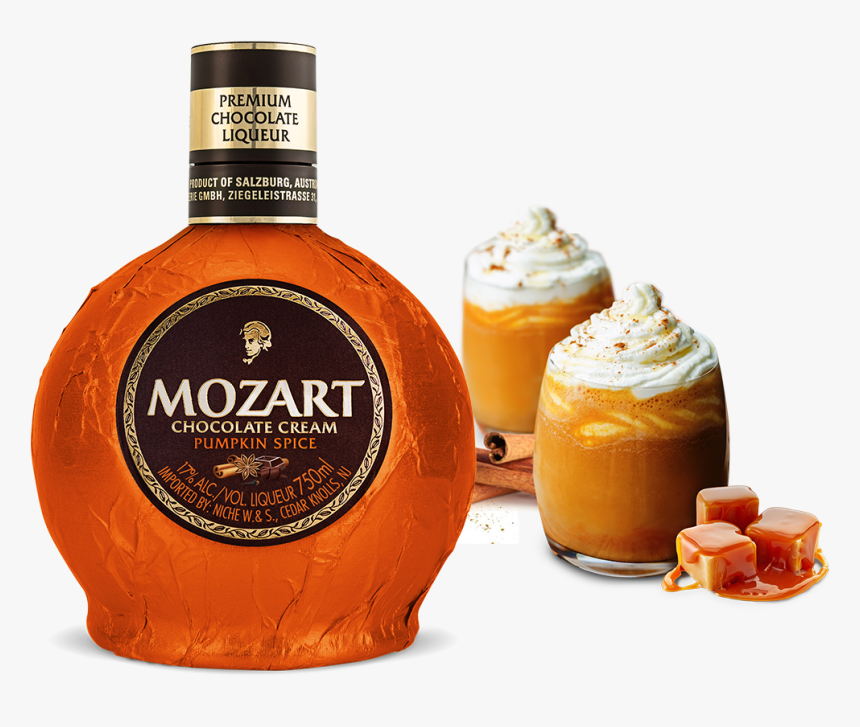 Pumpkin Spice Lattes W New Bottle - Mozart Pumpkin Spice Liqueur, HD Png Download, Free Download
