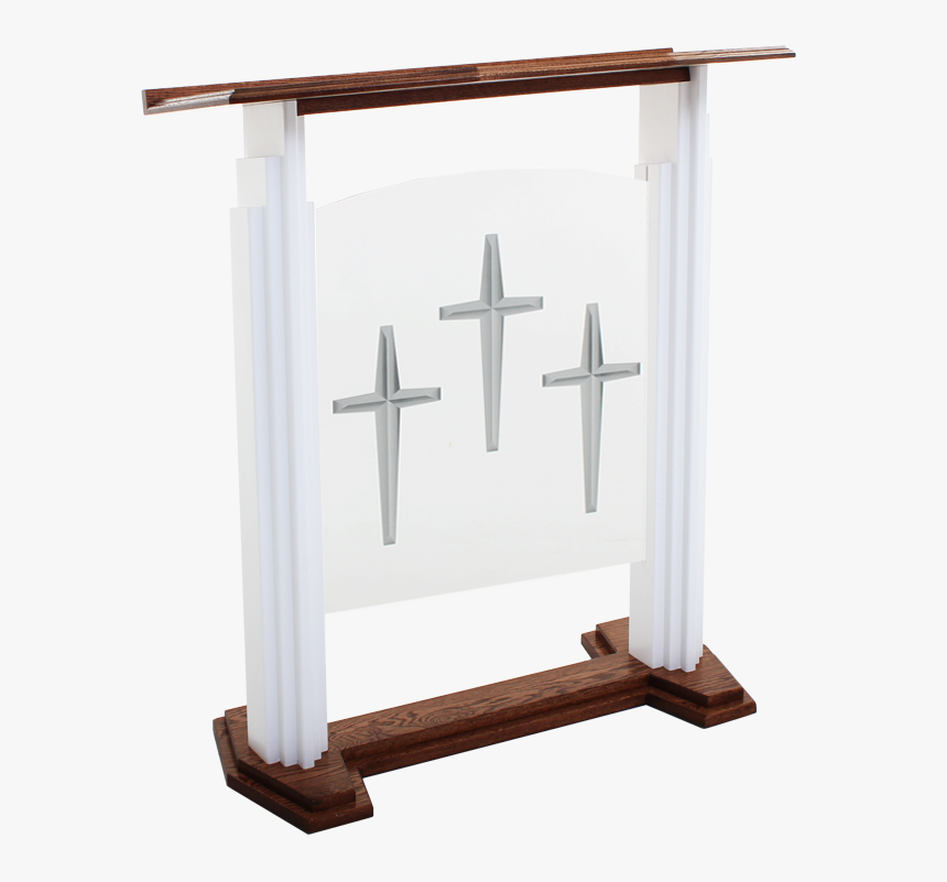 701 Pulpit White Angle 01 3cross Ws - Cross, HD Png Download, Free Download