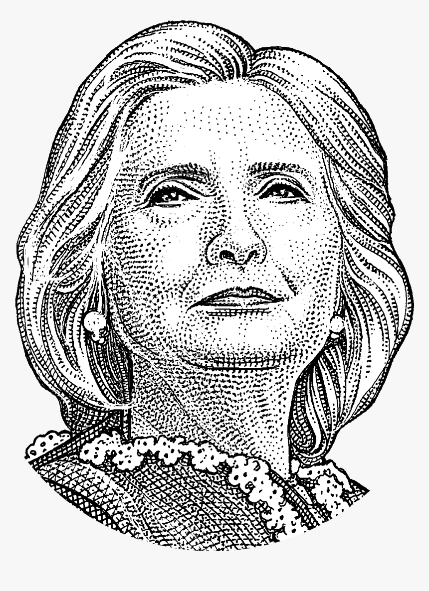 United Art Photography States Hillary Monochrome Clinton - Sketch Of Hillary Clinton, HD Png Download, Free Download