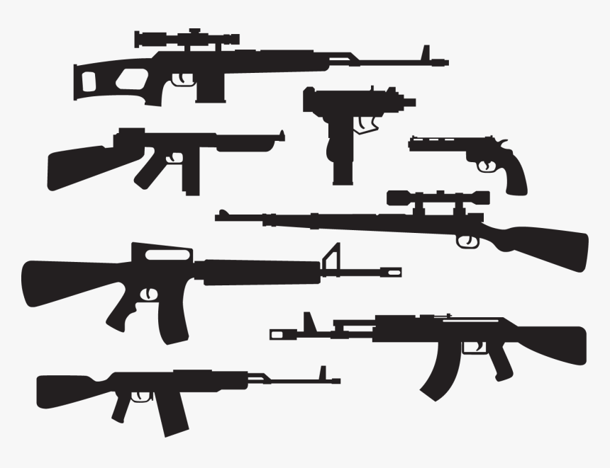 1384 X 1000 - Ak 47 M16 Rifle M16, HD Png Download, Free Download