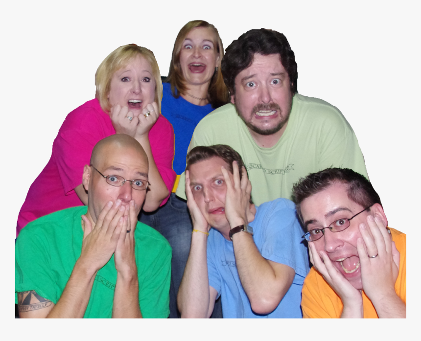 Group Of People Scared Transparent, HD Png Download, Free Download