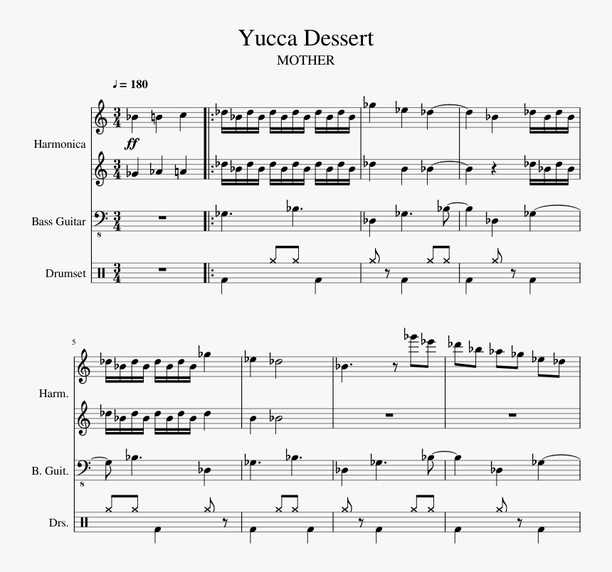 Transparent Yucca Clipart - Sheet Music, HD Png Download, Free Download