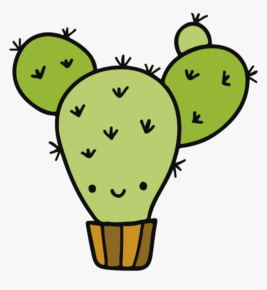 Cute Cactus Coloring Page , Png Download - Easy Cactus To Print Coloring Pages, Transparent Png, Free Download