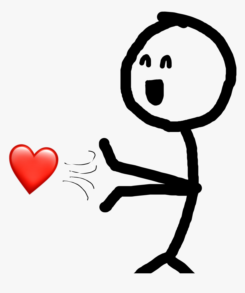 #stickman #love #happiness #meme - Heart, HD Png Download, Free Download