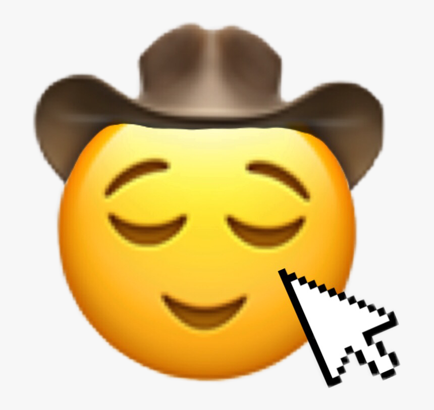 #selected #cursor #happy #mouse #cowboy #meme #mood - Cowboy Emoji Transparent Background, HD Png Download, Free Download