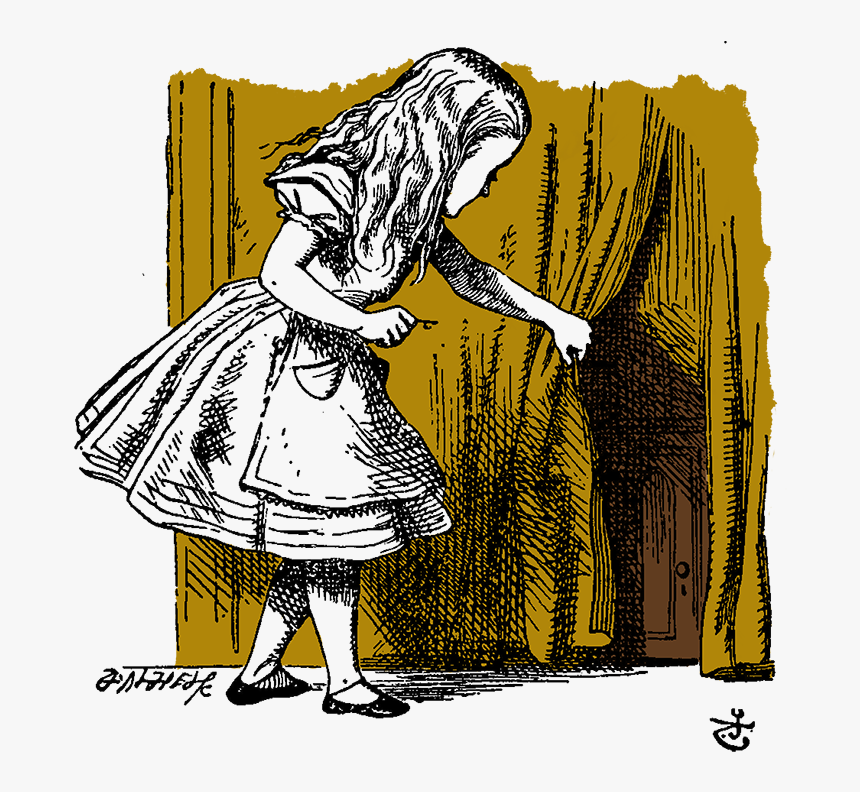 Alice Down The Rabbit Hole - Alice's Adventures In Wonderland Drawing, HD Png Download, Free Download
