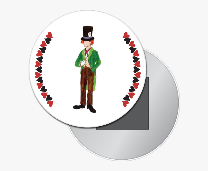 Mad Hatter Button / Magnet - The Mad Hatter, HD Png Download, Free Download