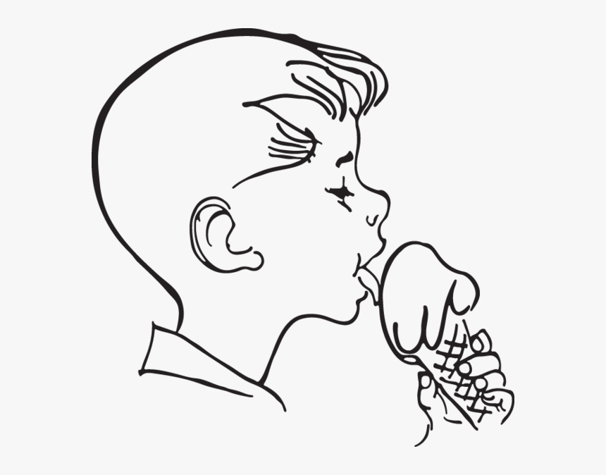 Transparent Lick Png - Licking Ice Cream Drawing, Png Download, Free Download