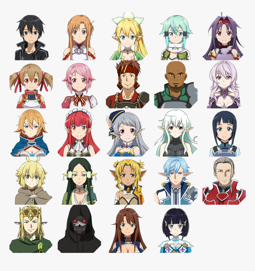 Transparent Anime Sword Png - Sword Art Online Memory Defrag Characters, Png Download, Free Download