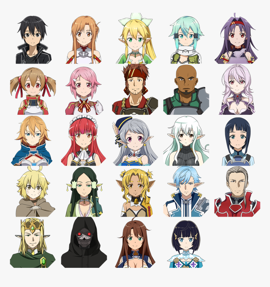 Transparent Anime Sword Png Sword Art Online Memory Defrag Characters Png Download Kindpng