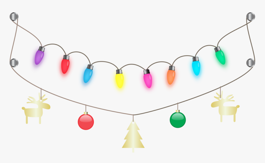 Christmas Lights Clip Art - Christmas Lights Transparent Background, HD Png Download, Free Download