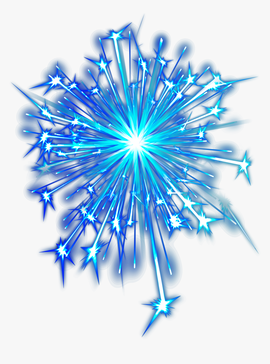 Fireworks Png - Transparent Background Blue Fireworks, Png Download, Free Download