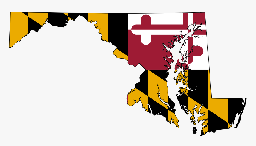 Maryland Flag Png - Maryland Flag In State, Transparent Png, Free Download