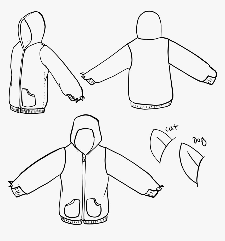 Custom Hoodie Template - Sketch, HD Png Download, Free Download