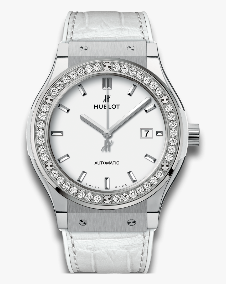 Classic Fusion Titanium White Diamonds - Hublot Classic Fusion Rose Gold White, HD Png Download, Free Download