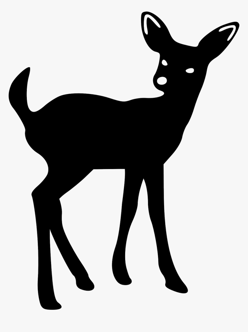 Baby Deer Silhouette Clip Art, HD Png Download, Free Download