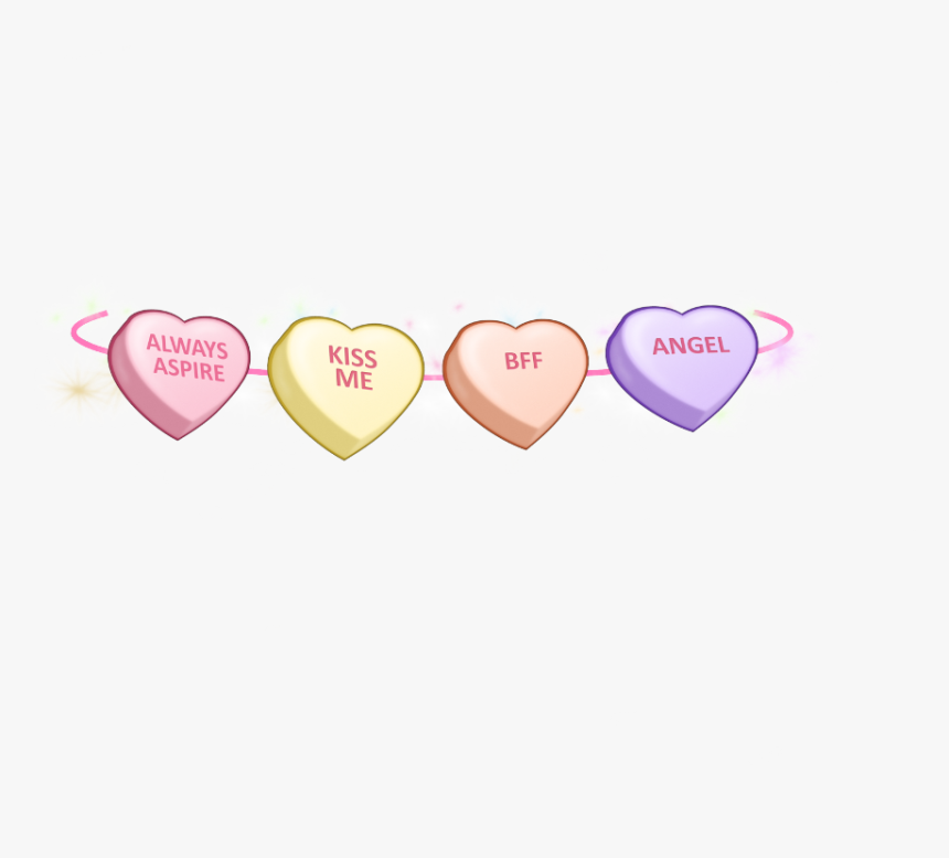 #loop #ring #hearts #candyhearts #candy #valentinescards - Heart, HD Png Download, Free Download