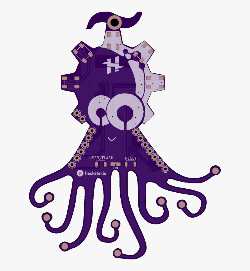 Transparent Koro Sensei Png - Oshw Badge Octopus, Png Download, Free Download