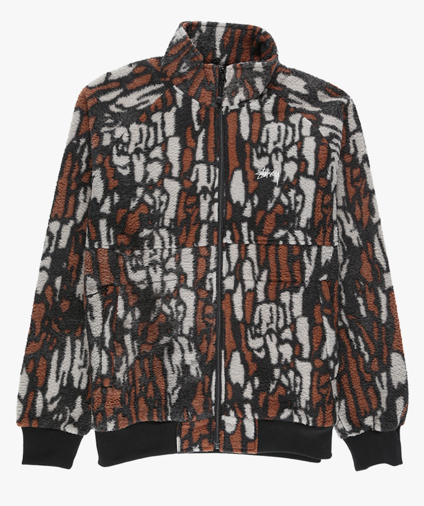 118341 Tree Bark Fleece Jacket Brown, HD Png Download - kindpng