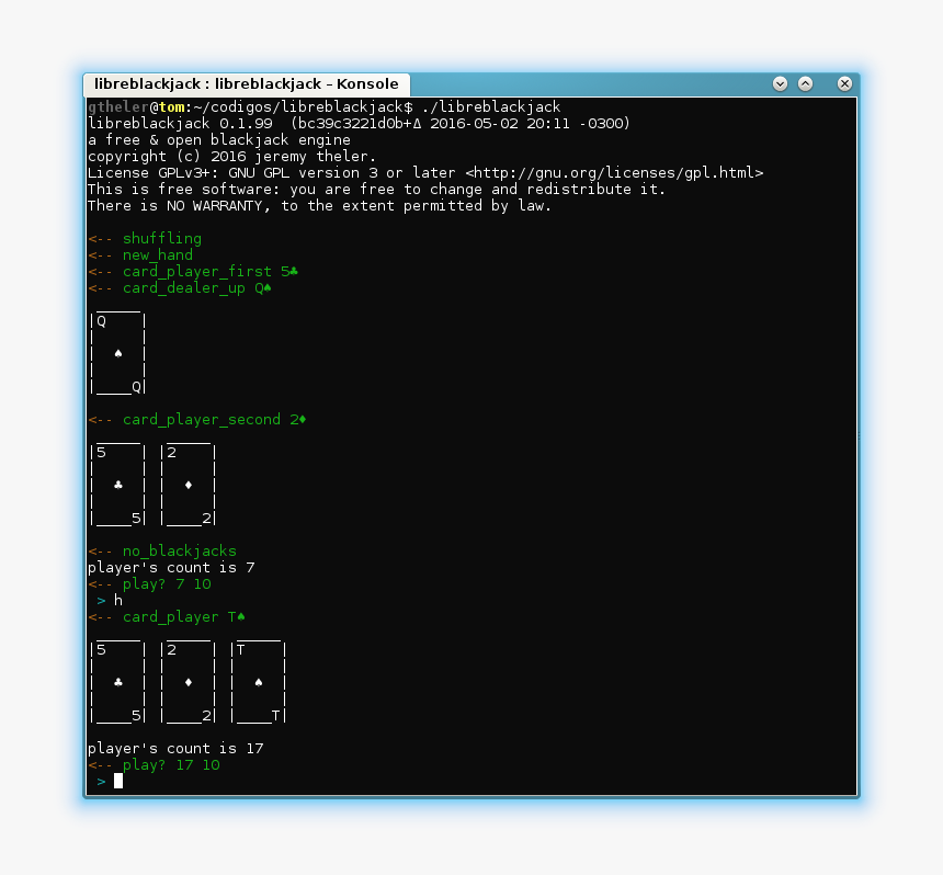 Ascii Playing - Ascii Blackjack, HD Png Download, Free Download