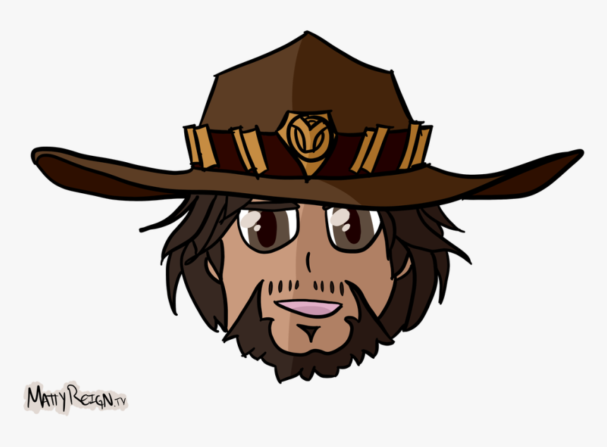 Mccree Head Png - Cartoon, Transparent Png, Free Download