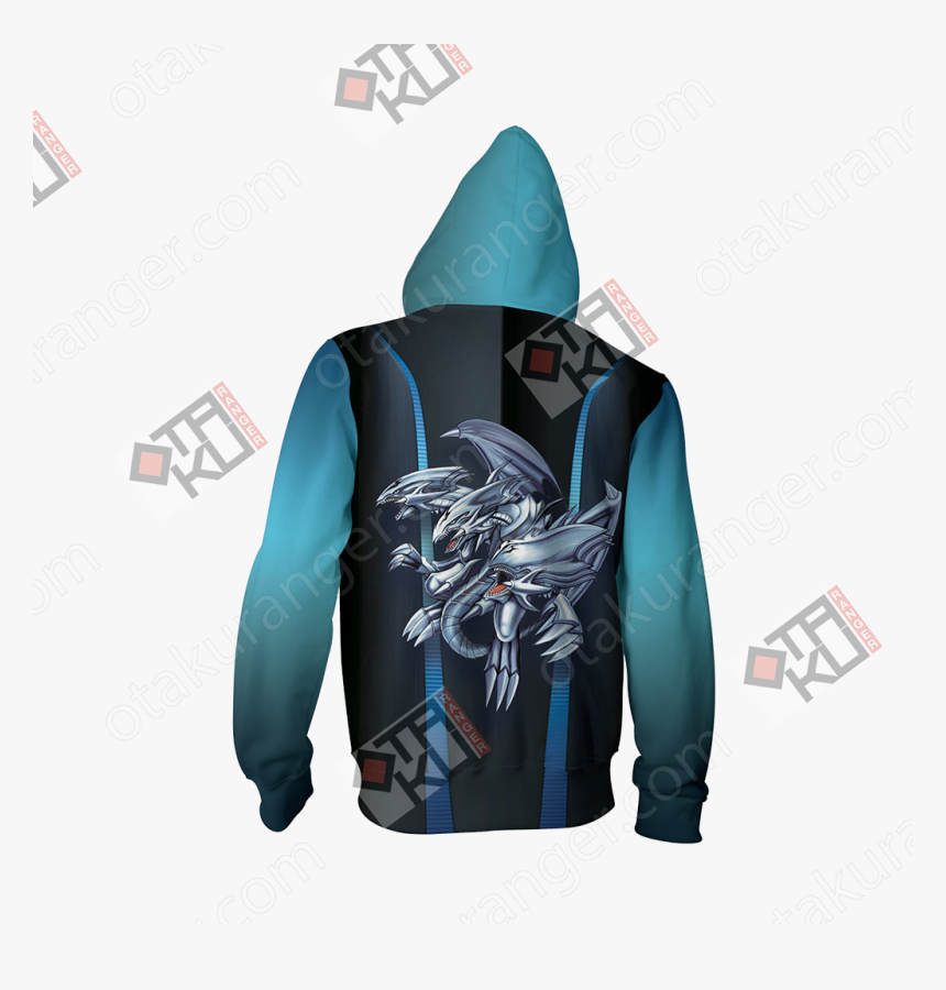 Yu Gi Oh Blue-eyes White Dragon New 3d Zip Up Hoodie - Evangelion Eva 01 Hoodie, HD Png Download, Free Download