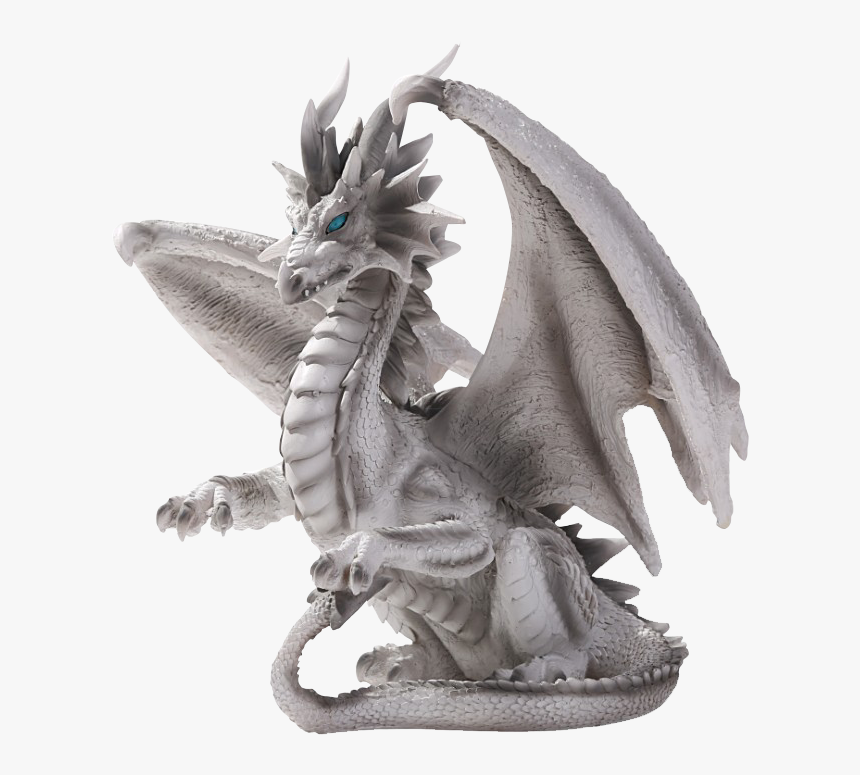 White Checkmate Dragon Statue - Dragon, HD Png Download, Free Download