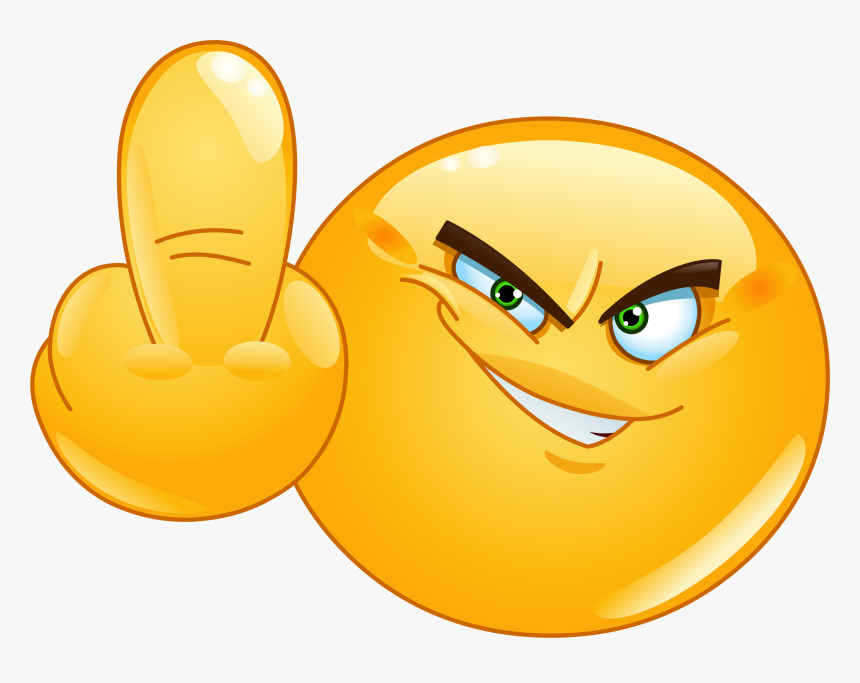 Middle Finger Emoji 124 Decal - Emoticon Middle Finger, HD Png Download, Free Download