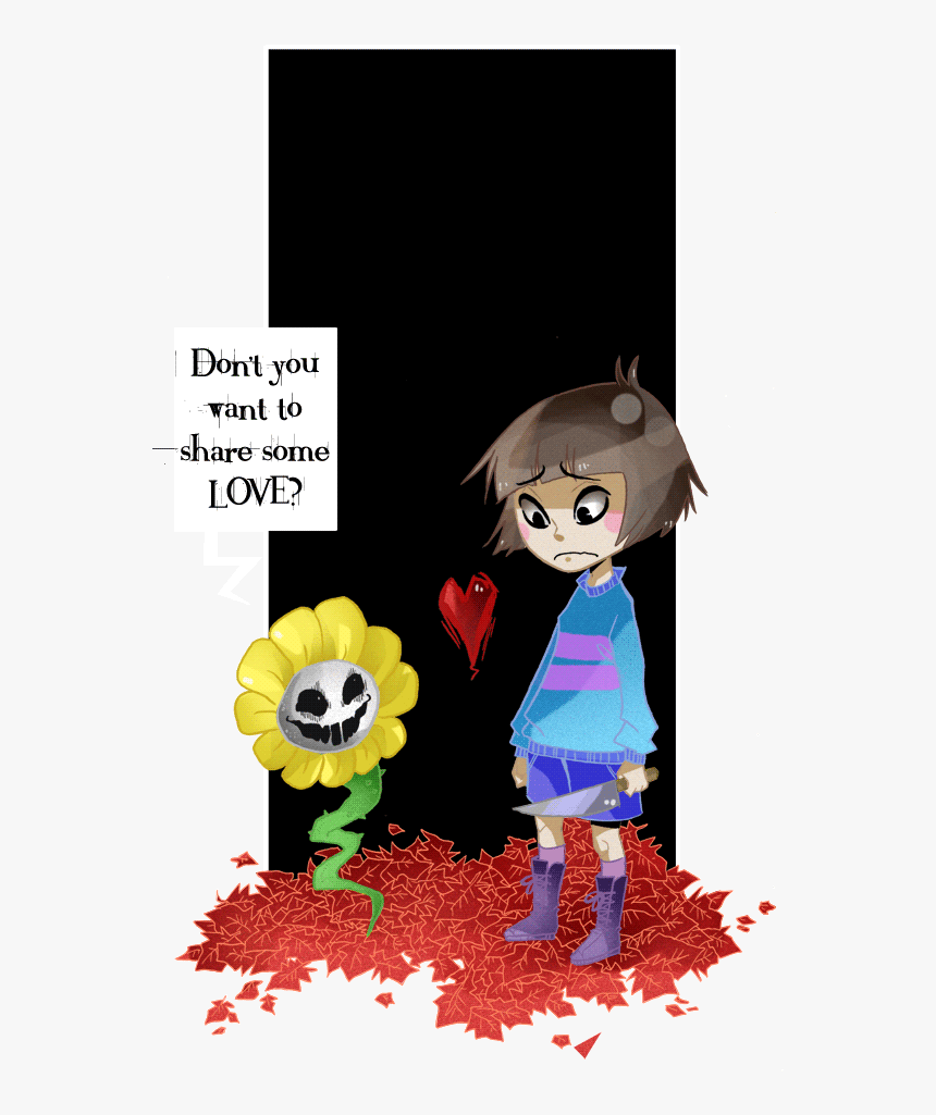 Random Flowey Gif - Evil Undertale Characters Flowey, HD Png Download, Free Download