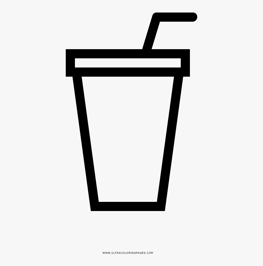 Soda Cup Coloring Page, HD Png Download, Free Download
