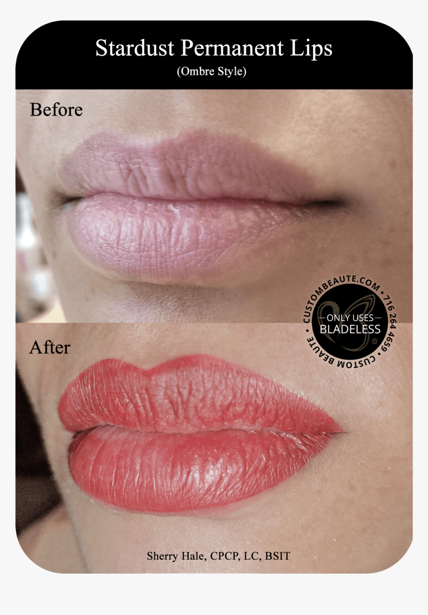 Before And After Permanent Lip Tint, HD Png Download, Free Download