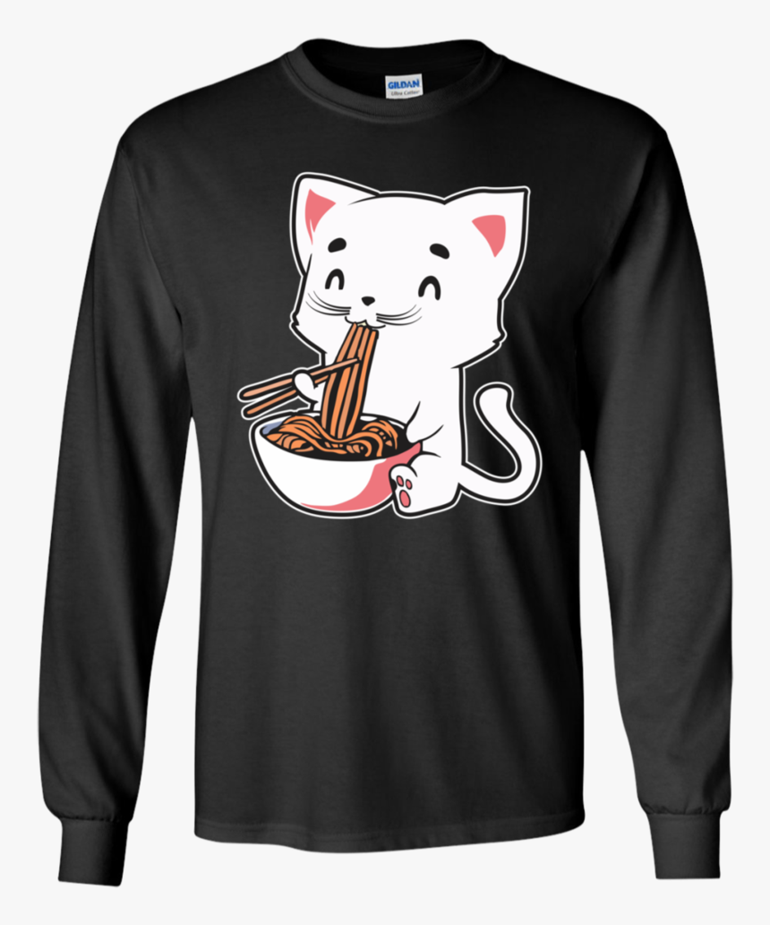 Transparent Anime Cat Png - Long-sleeved T-shirt, Png Download, Free Download