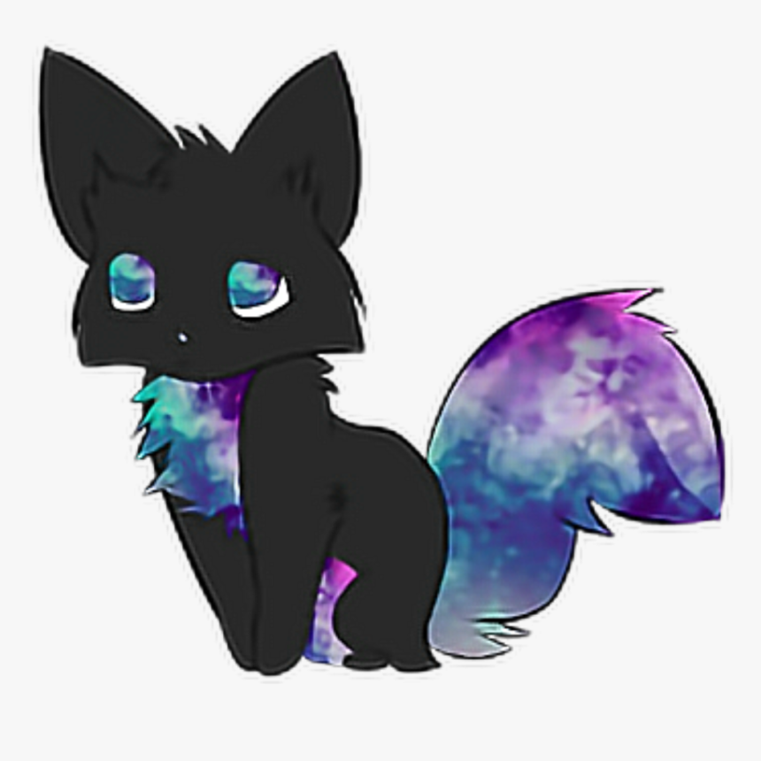 #galaxy #cat #anime #cute - Anime Cat, HD Png Download, Free Download