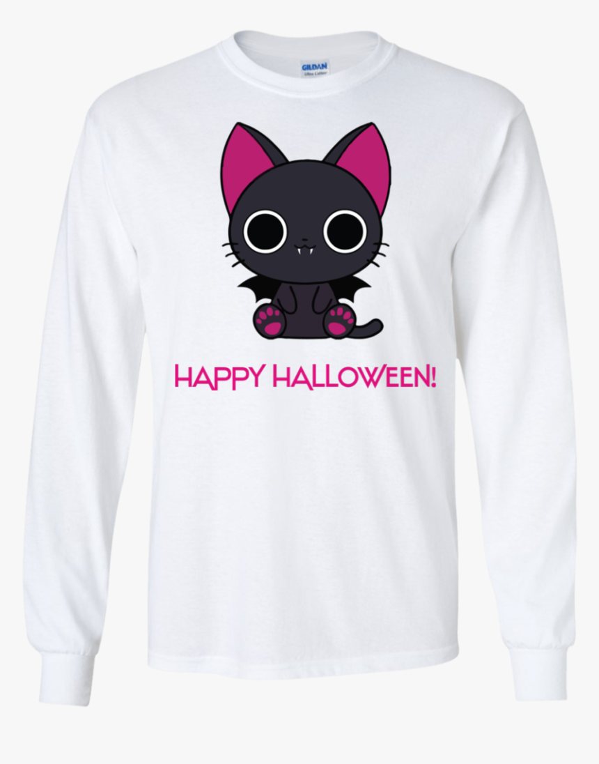 Anime Cat Halloween Ls T Shirt Sport Grey S "
 Class="lazyload", HD Png Download, Free Download