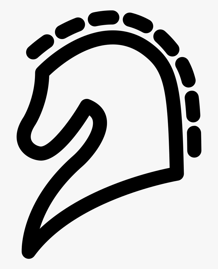 Horse Head Outline In Side View - Horse, HD Png Download, Free Download