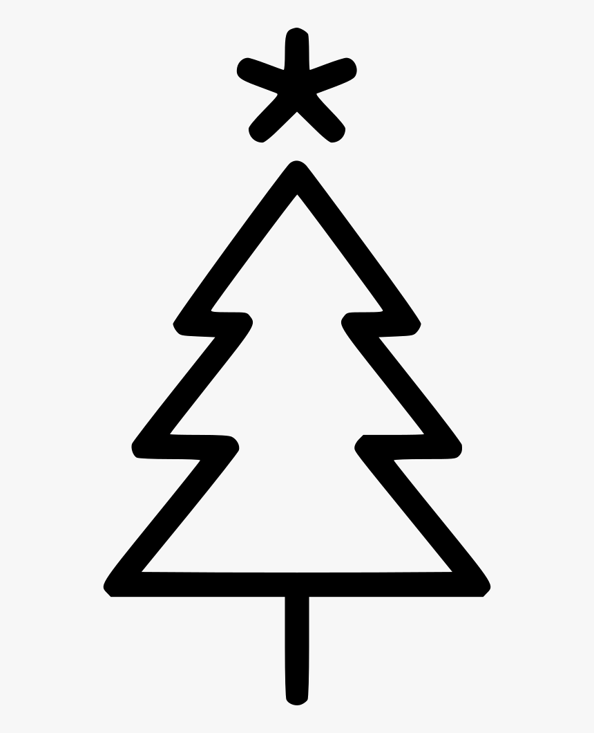 Transparent Christmas Tree Star Png - Simple Christmas Tree Outline, Png Download, Free Download