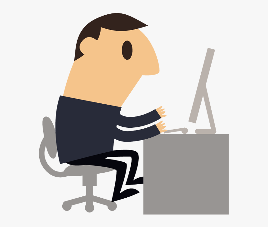 Picture Transparent Stock Businessman Clipart Computer - People At Work Cartoon, HD Png Download, Free Download