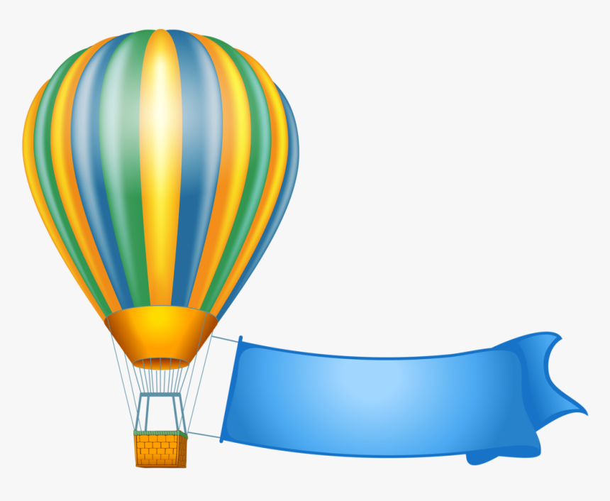 Clip Art Etiquettes Pancartes Tubes Scrap - Hot Air Balloon Clipart, HD Png Download, Free Download