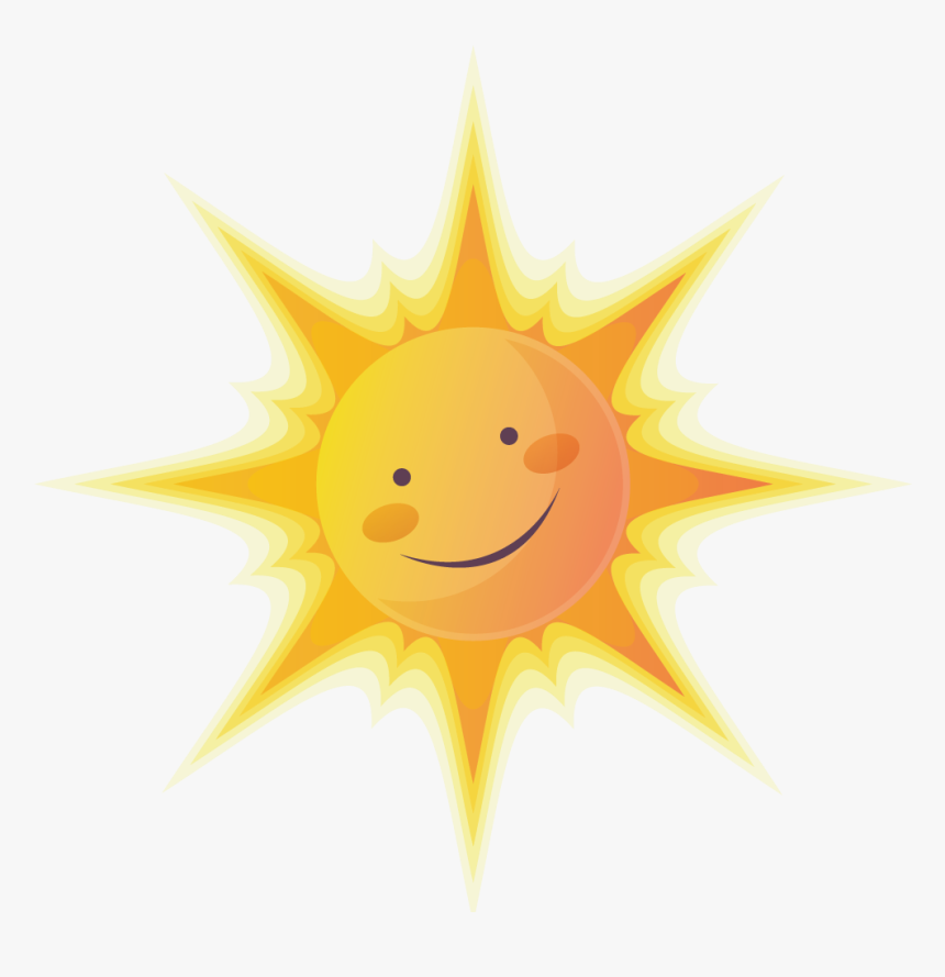 Drawing Cartoon Clip Art - Clip Art Realistic Sun, HD Png Download, Free Download