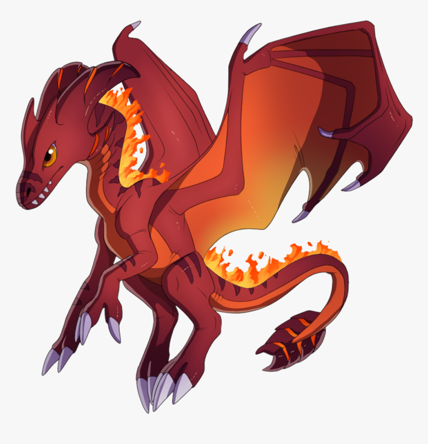 Fire Dragon Clipart At Getdrawings - Baby Fire Dragon Drawing, HD Png Download, Free Download