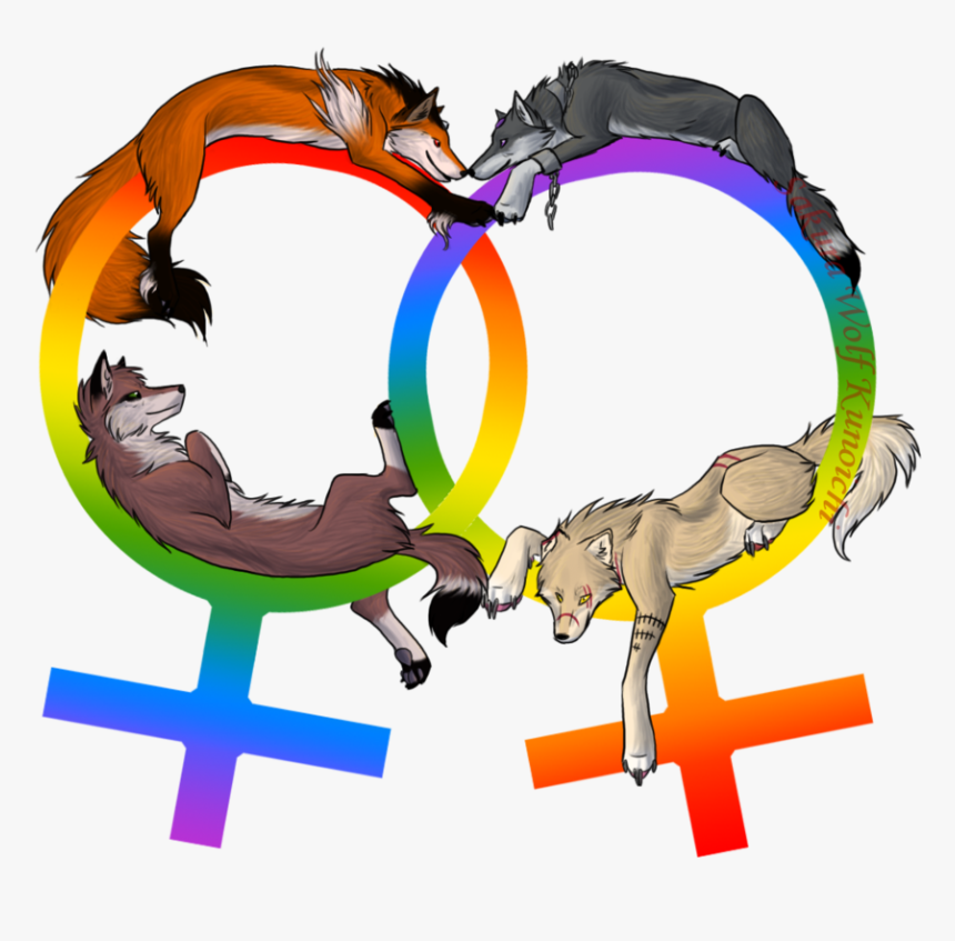 Anime Lesbian Wolves - Anime Lesbian, HD Png Download, Free Download