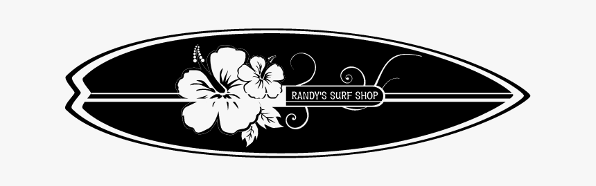 Custom Surfboard - Surfboard Clipart Black Background, HD Png Download, Free Download