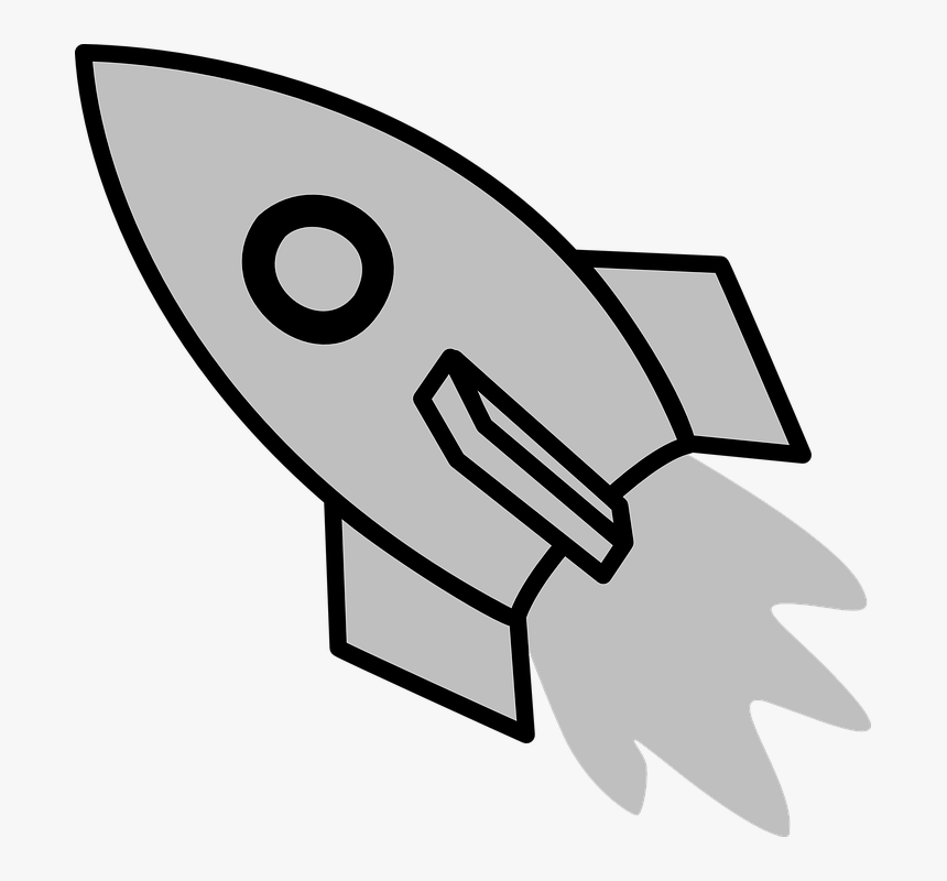 Rocket, Shuttle, Grey, Gray, Launch, Take Off, Space - Rocket Clip Art, HD Png Download, Free Download