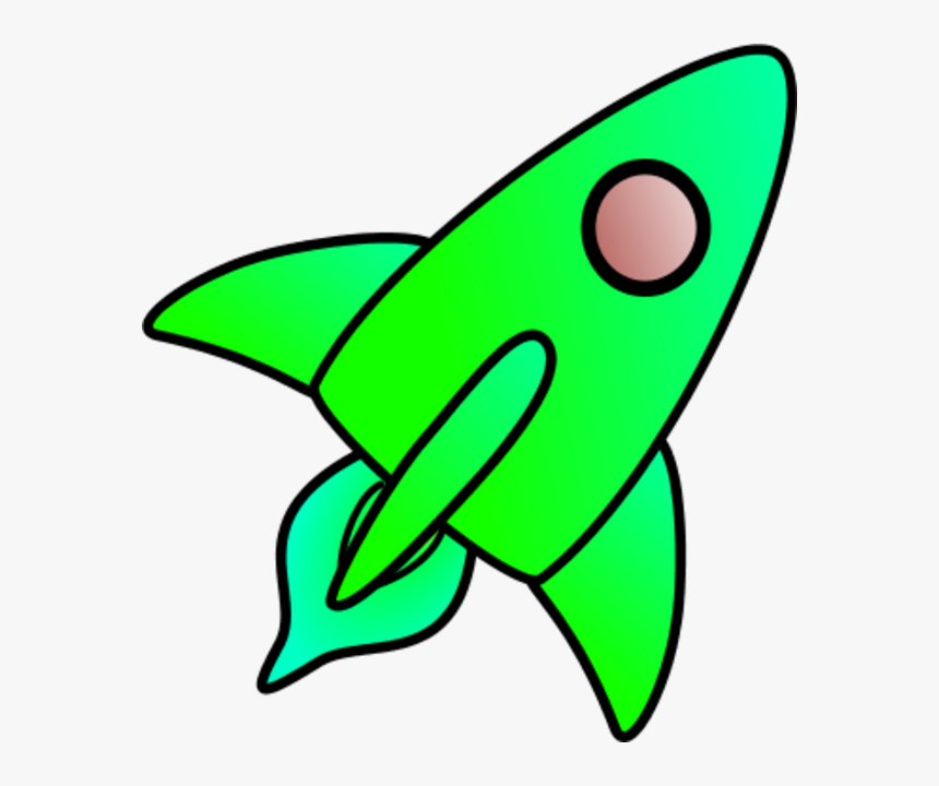 Flying Rocket Clipart - Green Rocket Clip Art, HD Png Download, Free Download