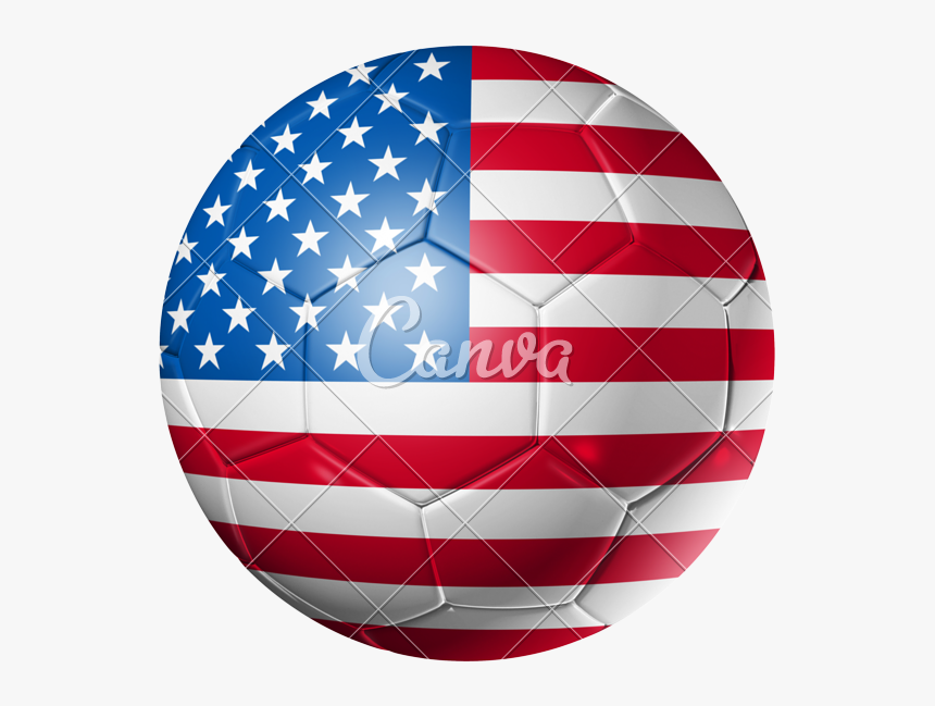 Usa Soccer Ball Png - Usa Flag World Cup, Transparent Png, Free Download