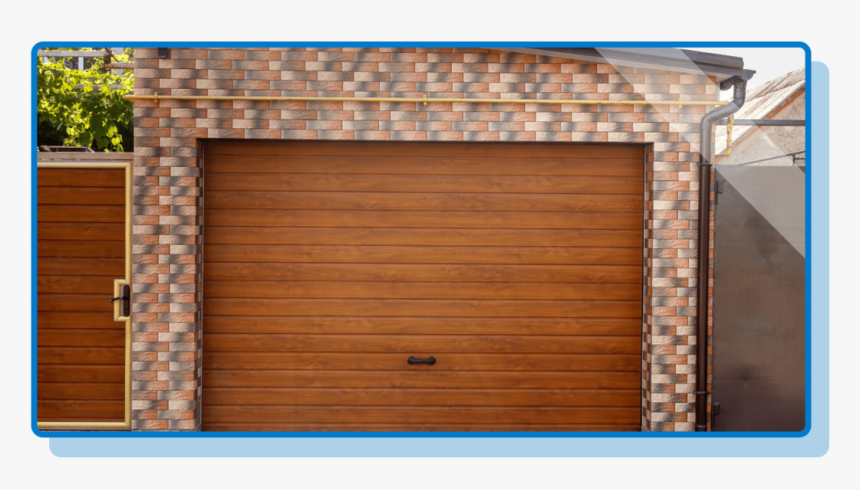 Garage Door With Wood Panels - Wood Garage Door Png, Transparent Png, Free Download