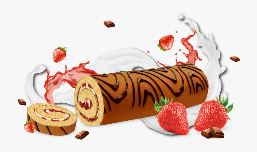 Transparent Strawberry Jam Clipart - Swiss Roll, HD Png Download, Free Download