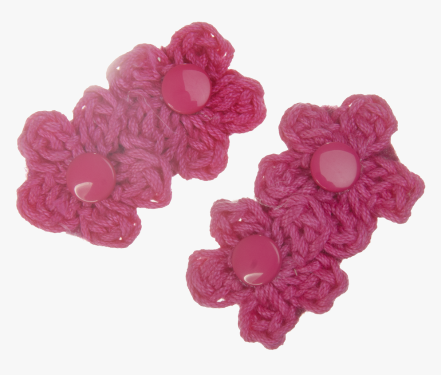 Broche Florecitas Tejidas 2 Piezas - Crochet, HD Png Download, Free Download