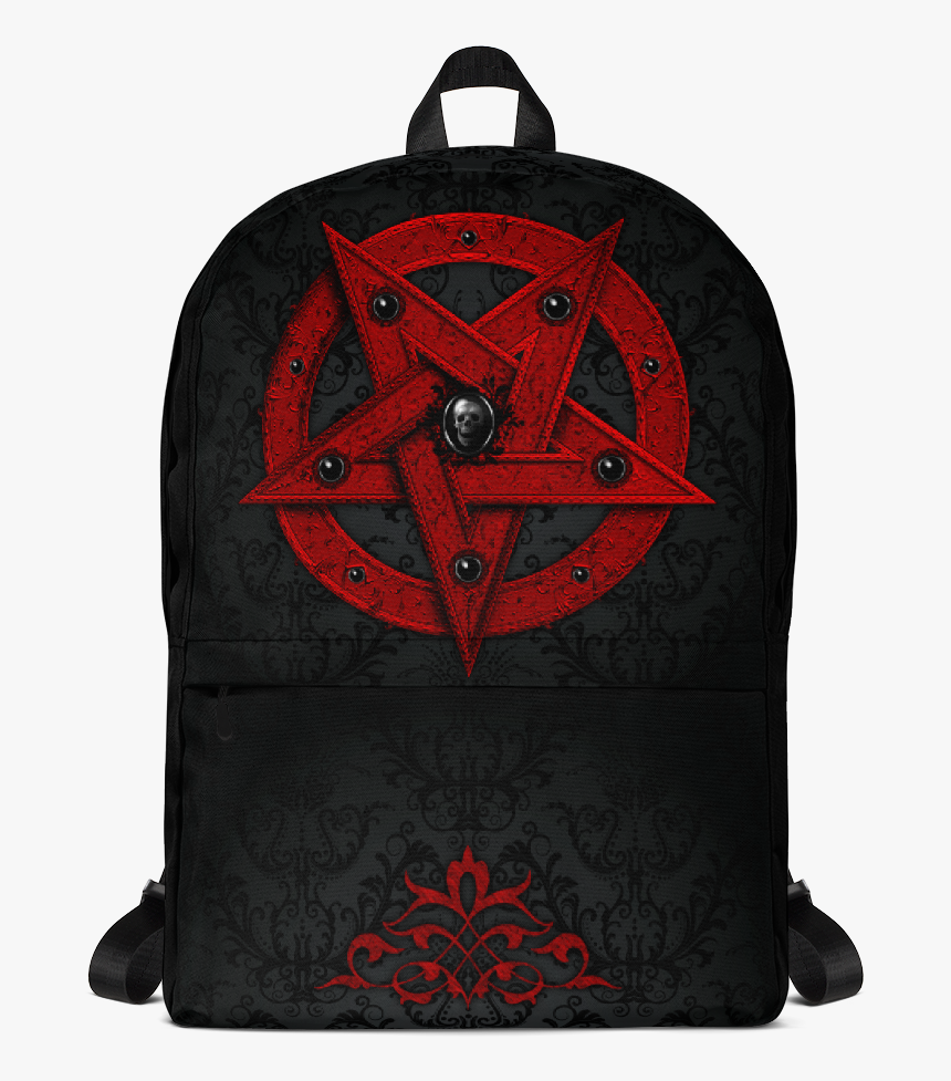 Red Pentagram Backpack - Crowns Guam Backpack, HD Png Download, Free Download